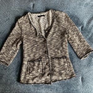 41 Hawthorn Tweed Blazer Black and White
